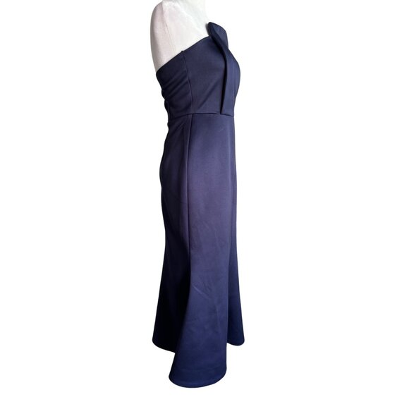 Elliatt Formal Dress Navy Satin Mermaid Revolve Size Small Fitted NWT - Picture 4 of 13